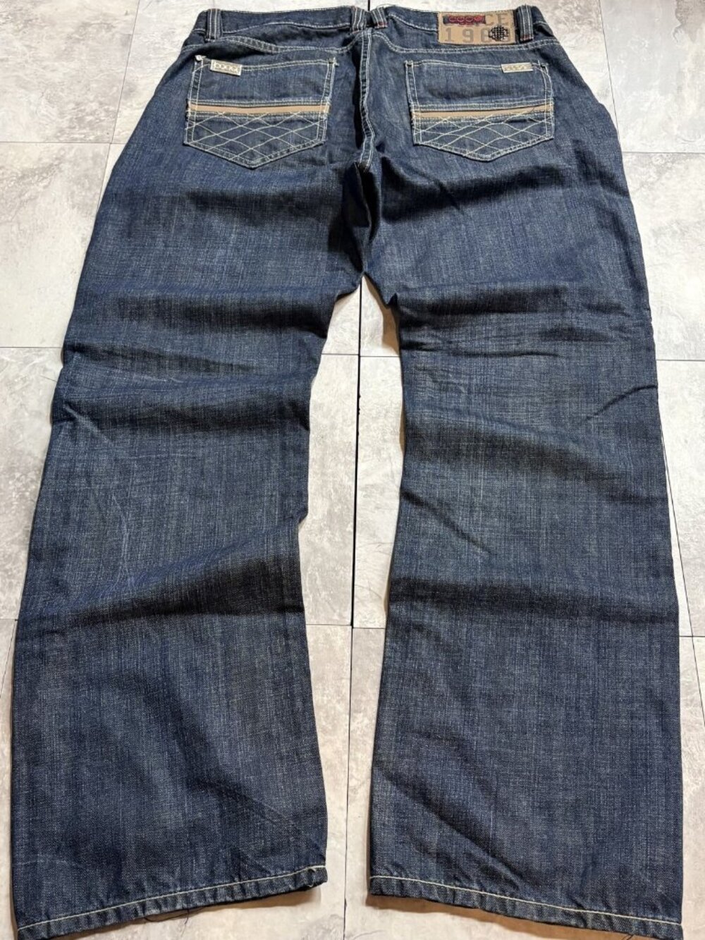 Coogi Australia Baggy Jeans 38x34 Dark Indigo